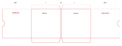 two disc wallet mailer design template