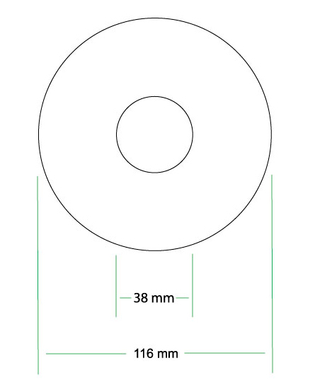 extended printing area cd label design